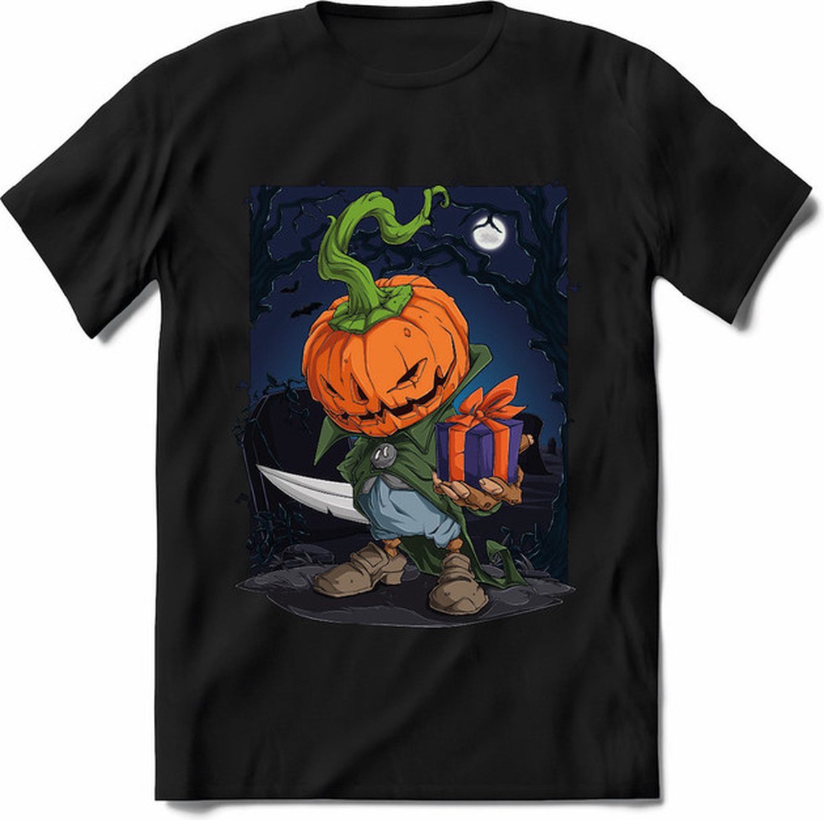 Halloween T-Shirt | Horror  Kleding Heren / Dames | Weerwolf , Monster , Vleermuis en Pompoen  Shirt |